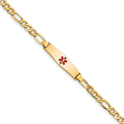 14K Yellow Gold Figaro Childrens ID Bracelet at $ 236.48 only from Jewelryshopping.com