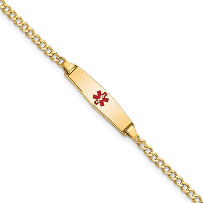 14K Yellow Gold Cuban Childrens ID Bracelet at $ 203.53 only from Jewelryshopping.com