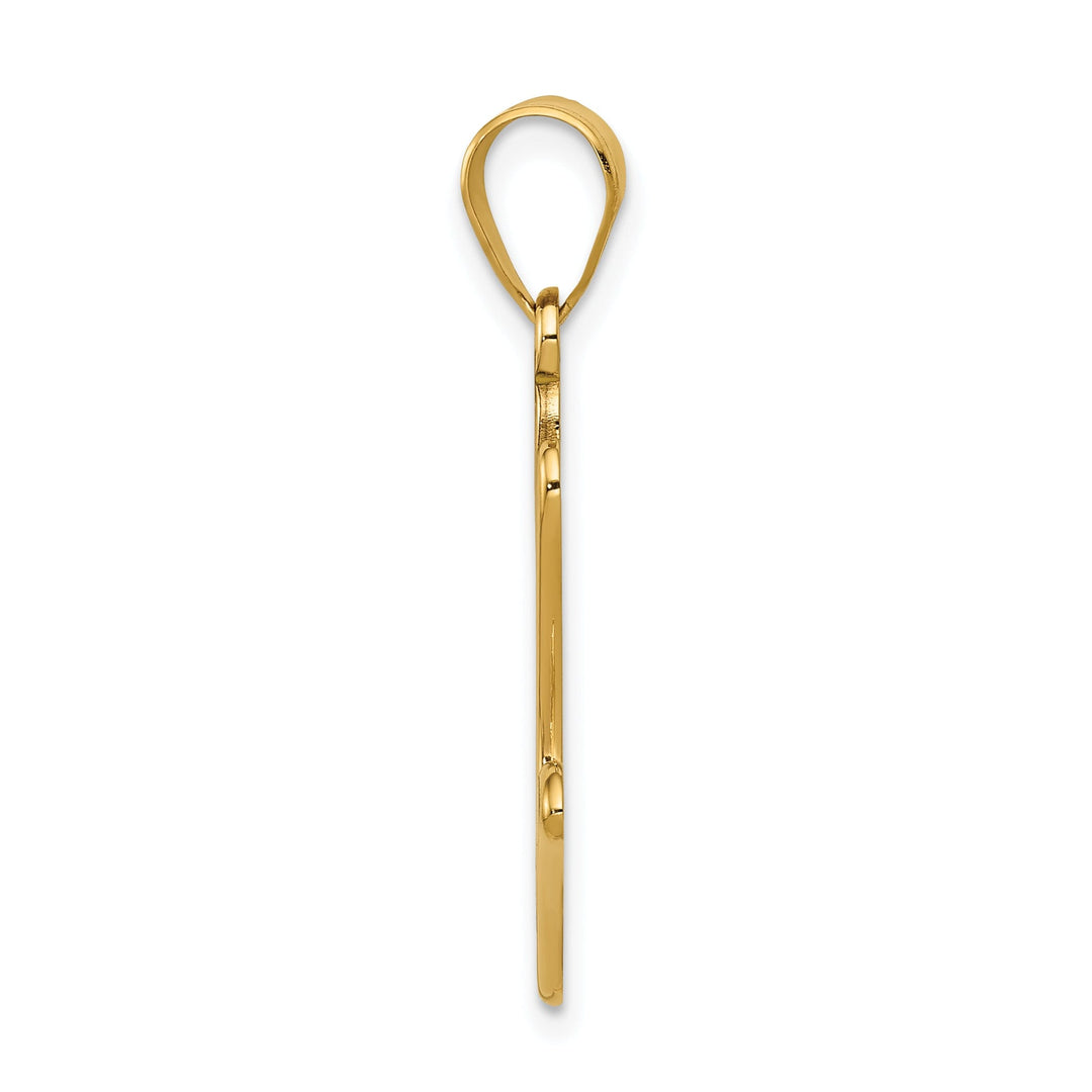 14k Yellow Gold Autism Puzzle Handprint Charm