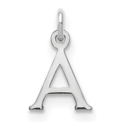 14k White Gold Cut-Out Letter A Initial Design Charm Pendant