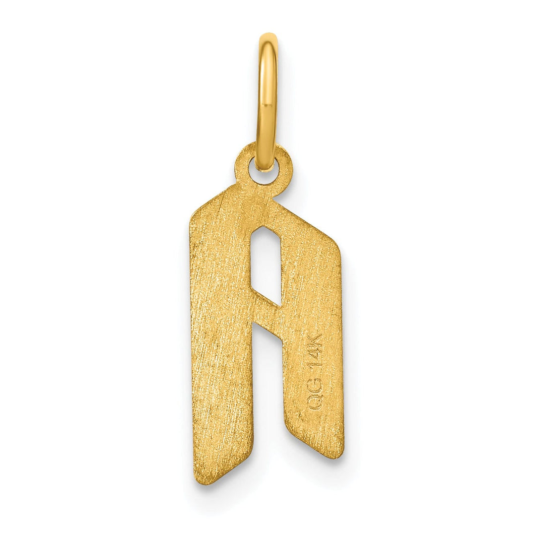 14K Yellow Gold Upper Case Letter A Initial Charm Pendant