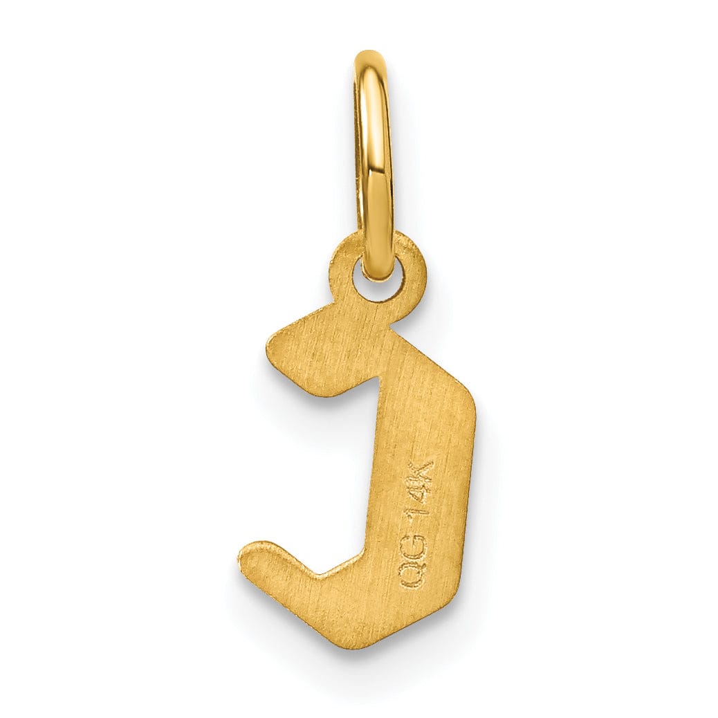 14K Yellow Gold Upper Case Letter C Initial Charm Pendant