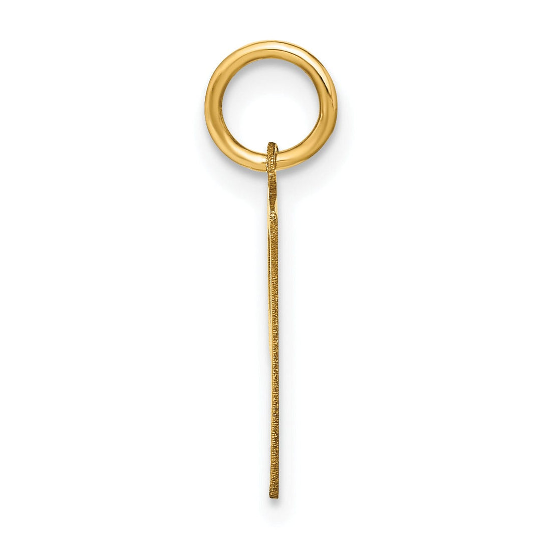 14k Yellow Gold Women's Letter P Initial Charm Pendant