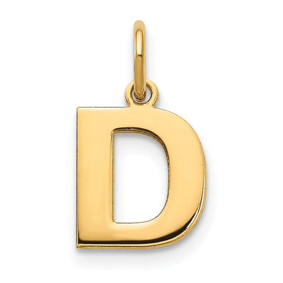 14k Yellow Gold Small Size Letter D Initial Block Pendant at $ 82.06 only from Jewelryshopping.com