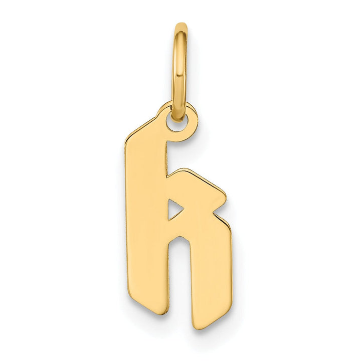 14K Yellow Gold Lower Case Letter K Initial Charm Pendant