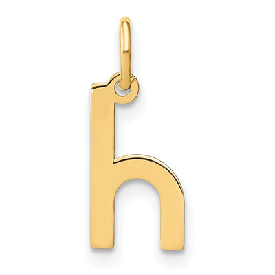 14K Yellow Gold Lower Case Letter H Initial Charm