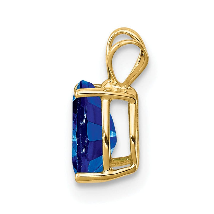 14k Yellow Gold Sapphire Pendant