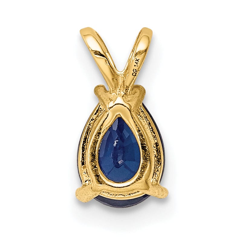 14k Yellow Gold Sapphire Pendant