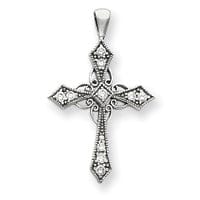 14k White Gold Diamond Cross Pendant at $ 605.66 only from Jewelryshopping.com