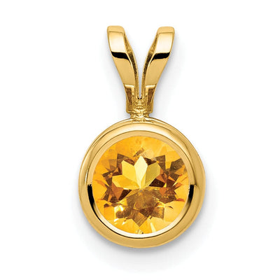 14k Yellow Gold Round Bezel Pendant at $ 67.34 only from Jewelryshopping.com