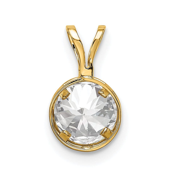 14k Yellow Gold Round Bezel Pendant