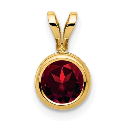 14k Yellow Gold Round Bezel Pendant at $ 66.78 only from Jewelryshopping.com