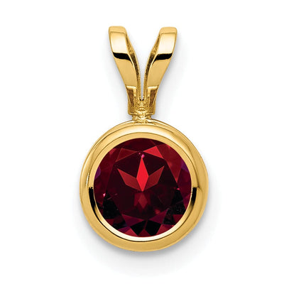 14k Yellow Gold Round Bezel Pendant at $ 66.78 only from Jewelryshopping.com
