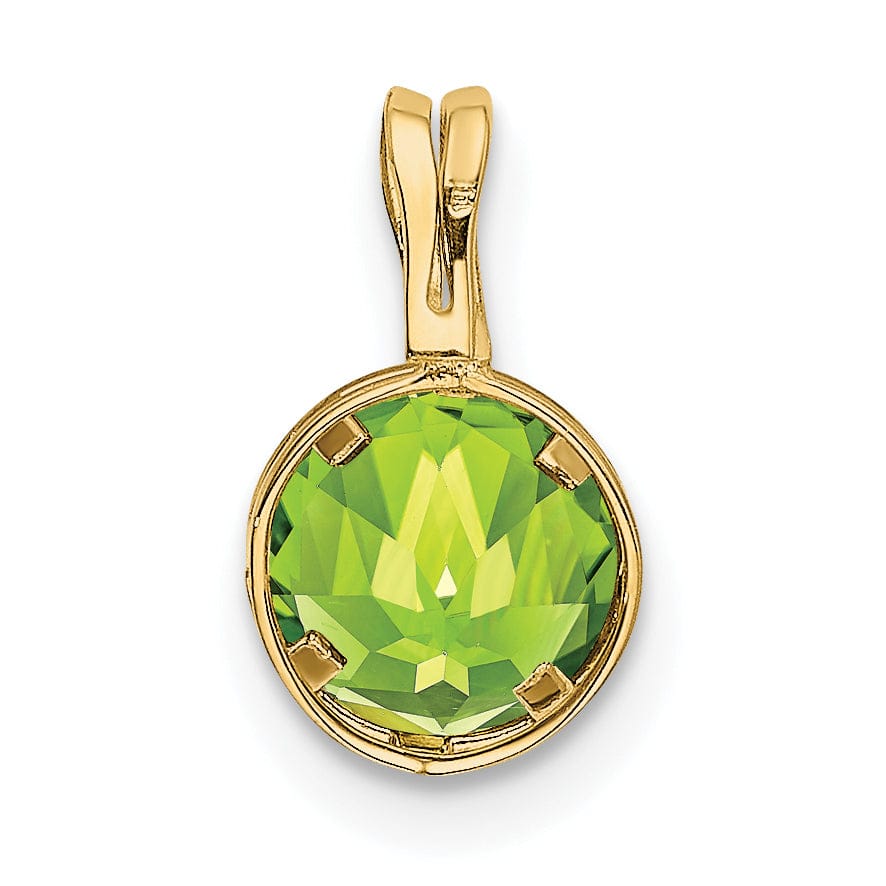 14k Yellow Gold Round Bezel Pendant