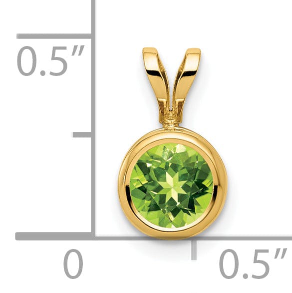 14k Yellow Gold Round Bezel Pendant