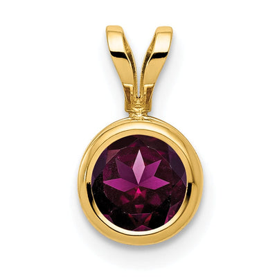 14k Yellow Gold Round Bezel Pendant at $ 84.88 only from Jewelryshopping.com