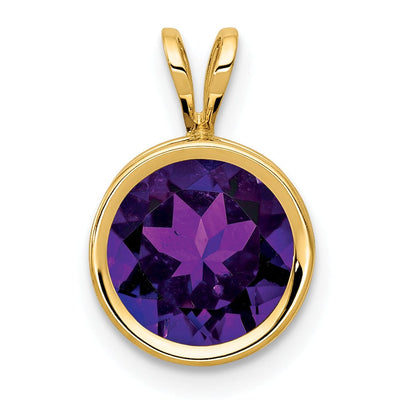 14k Yellow Gold Round Bezel Pendant at $ 99.47 only from Jewelryshopping.com