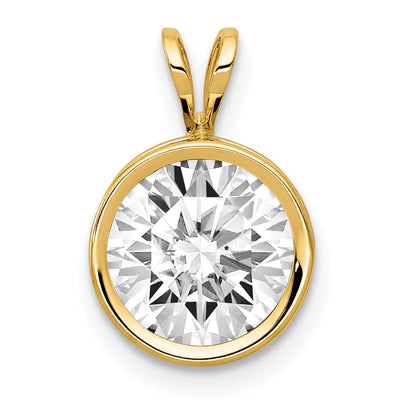 14k Yellow Gold Round Bezel Pendant at $ 75.85 only from Jewelryshopping.com