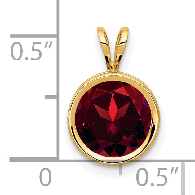 14k Yellow Gold Round Bezel Pendant