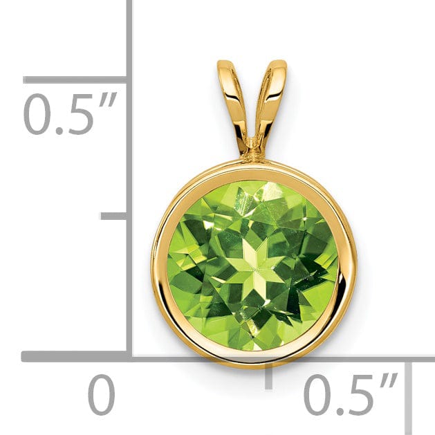 14k Yellow Gold Round Bezel Pendant
