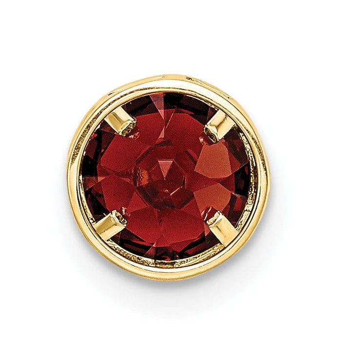 14k Yellow Gold Garnet Bezel Pendant