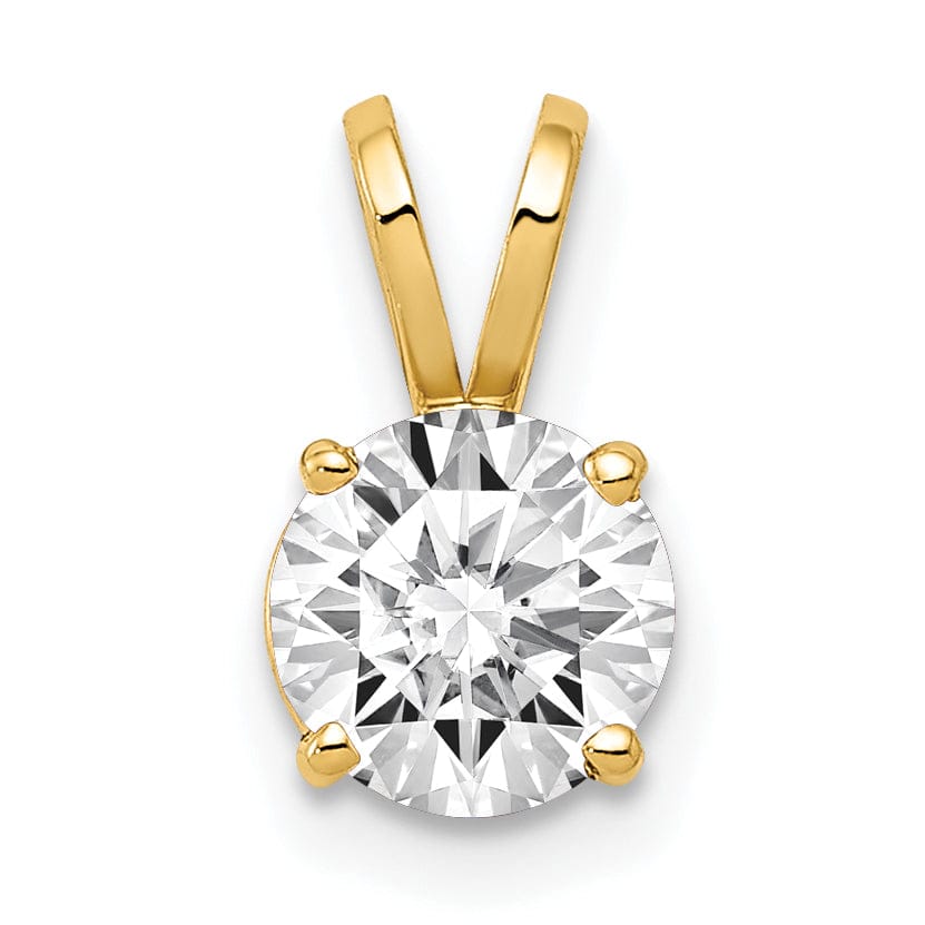 14k Yellow Gold Cubic Zirconia Casted Pendant