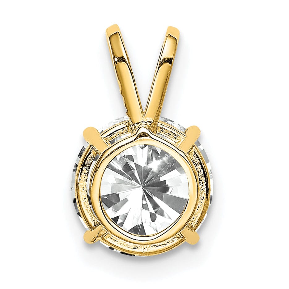 14k Yellow Gold Cubic Zirconia Casted Pendant