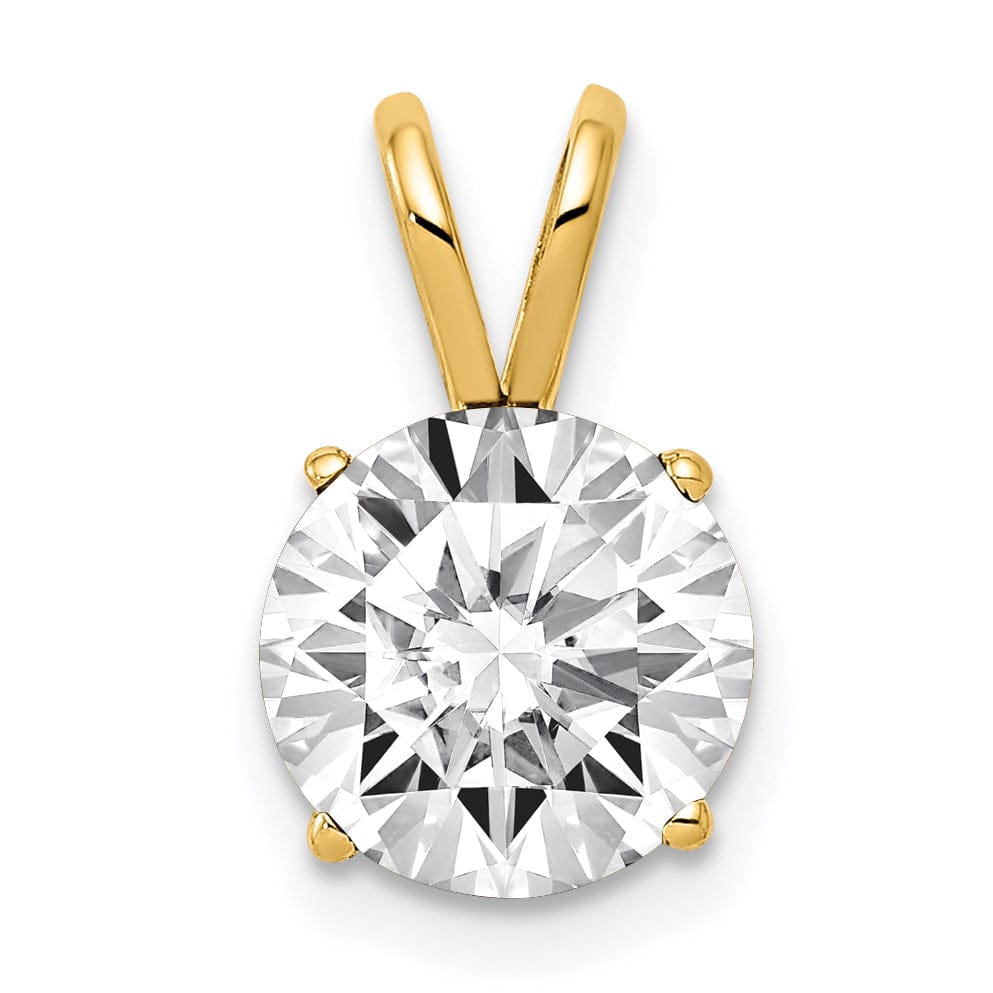 14k Yellow Gold Cubic Zirconia Casted Pendant