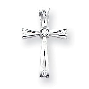 14k White Gold VS2 / SI1 Diamond Cross Pendant at $ 229.04 only from Jewelryshopping.com