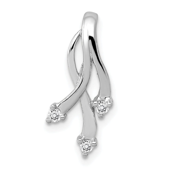 14k White Gold Fancy Diamond Pendant