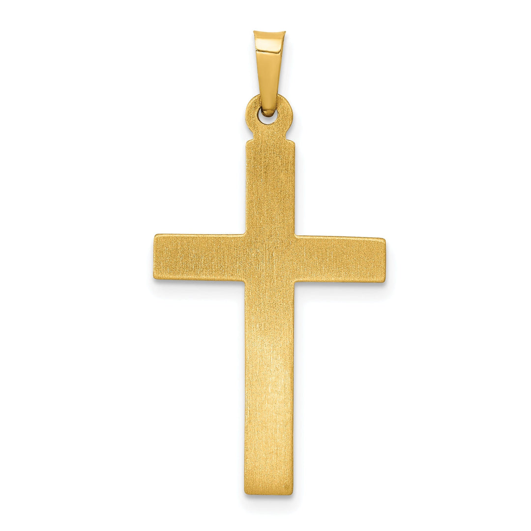 14k Yellow Gold Diamond Cross Pendant