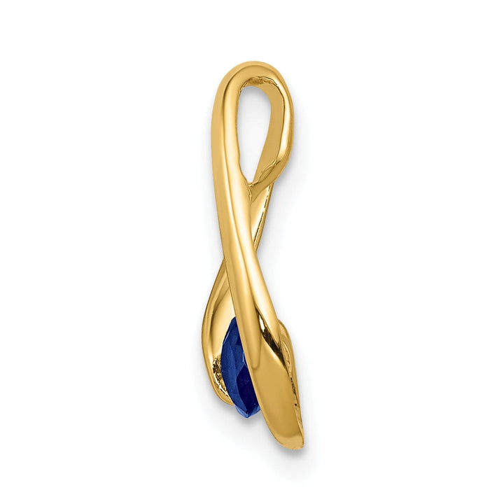 14k Yellow Gold Sapphire Pendant