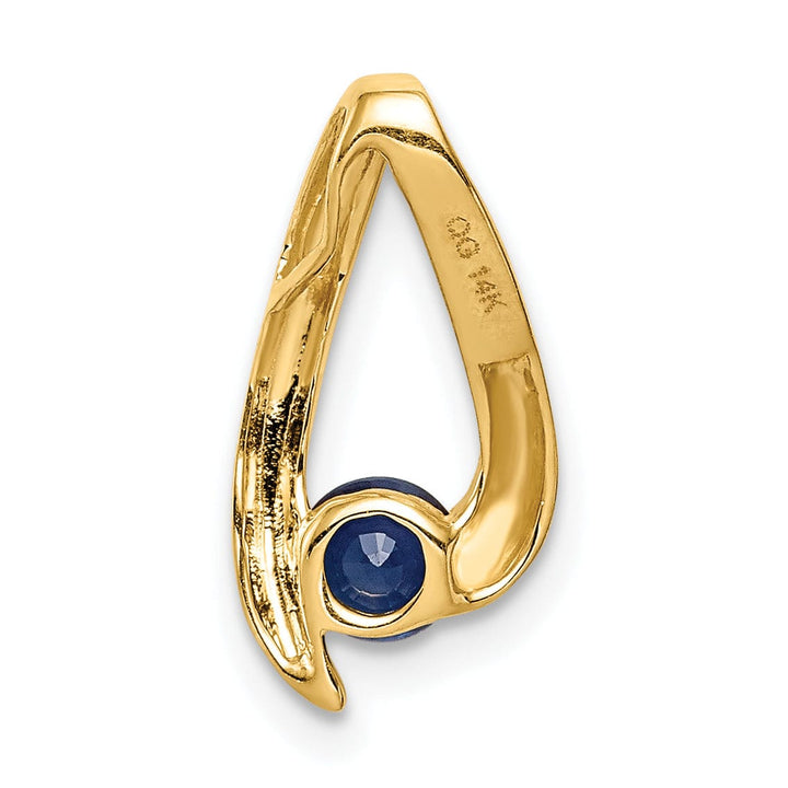 14k Yellow Gold Sapphire Pendant