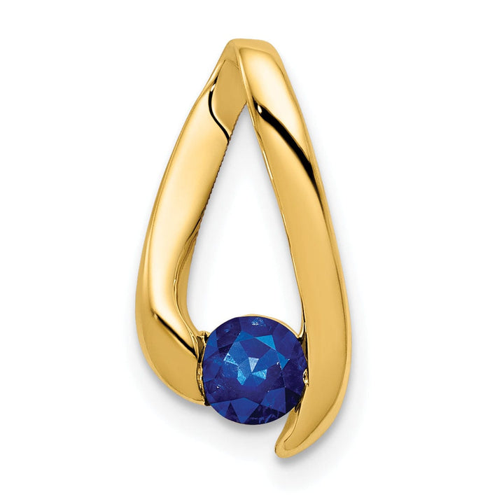 14k Yellow Gold Sapphire Pendant