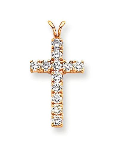 14k Yellow Gold Diamond Cross Pendant at $ 2134.66 only from Jewelryshopping.com