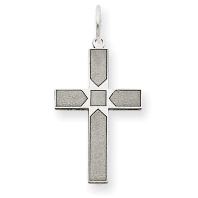 14k White Gold Laser Designed Cross Pendant at $ 84.66 only from Jewelryshopping.com
