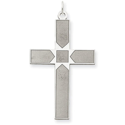 14k White Gold Laser Designed Cross Pendant at $ 198.9 only from Jewelryshopping.com