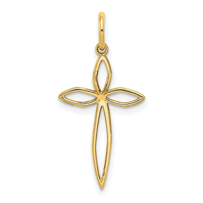 14k Yellow Gold Laser Designed Cross Pendant at $ 71.89 only from Jewelryshopping.com
