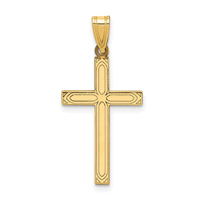 14k Yellow Gold Solid Cross Pendant at $ 133.38 only from Jewelryshopping.com