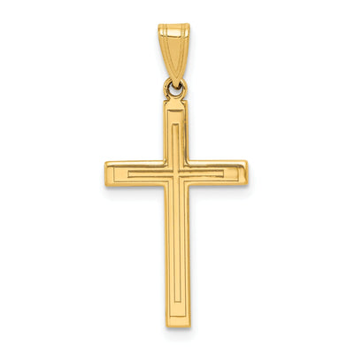 14k Yellow Gold Solid Cross Pendant at $ 137.02 only from Jewelryshopping.com