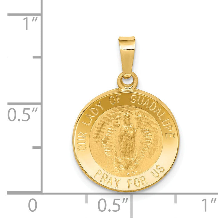 14k Yellow Gold Lady of Guadalupe Medal