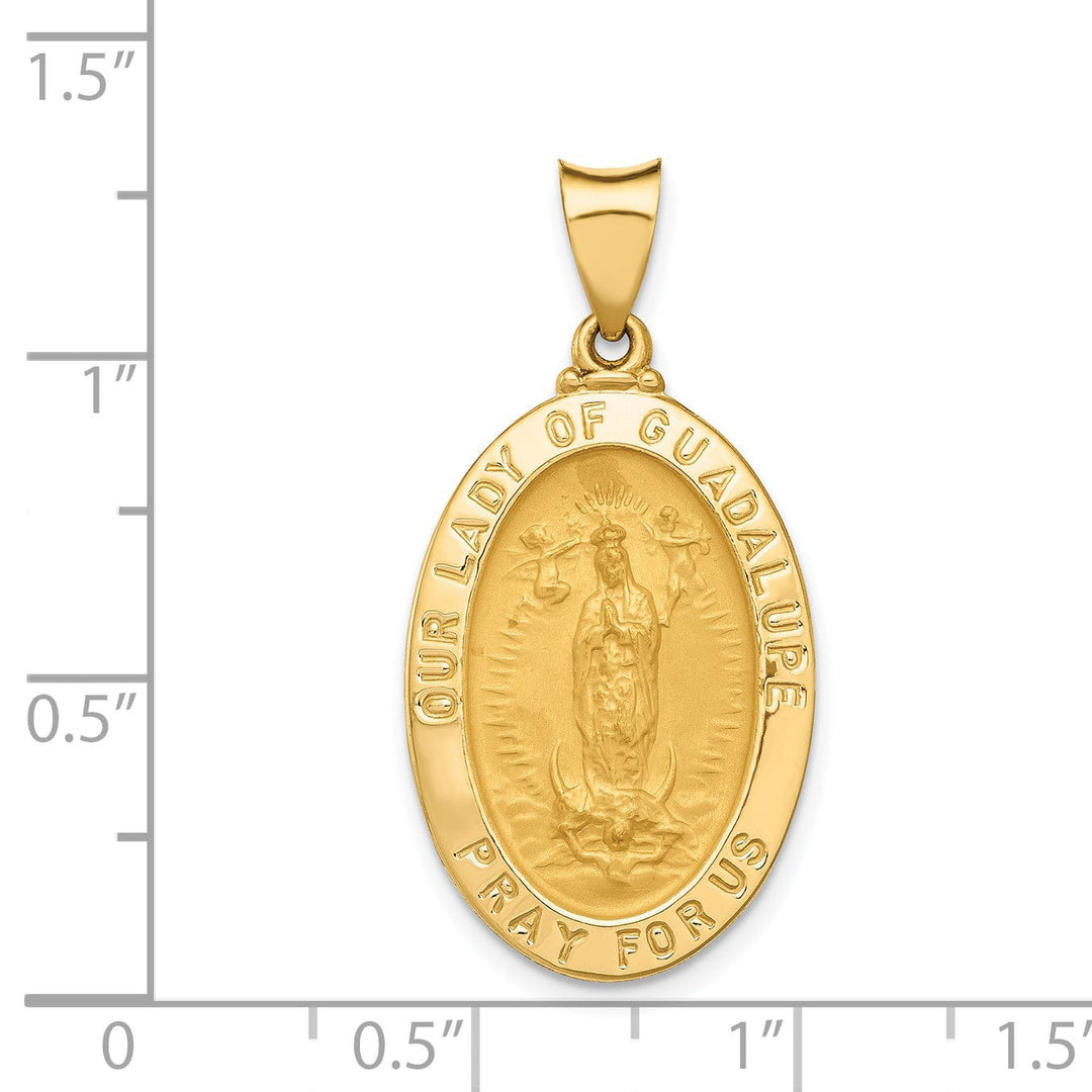 14k Yellow Gold Lady of Guadalupe Medal