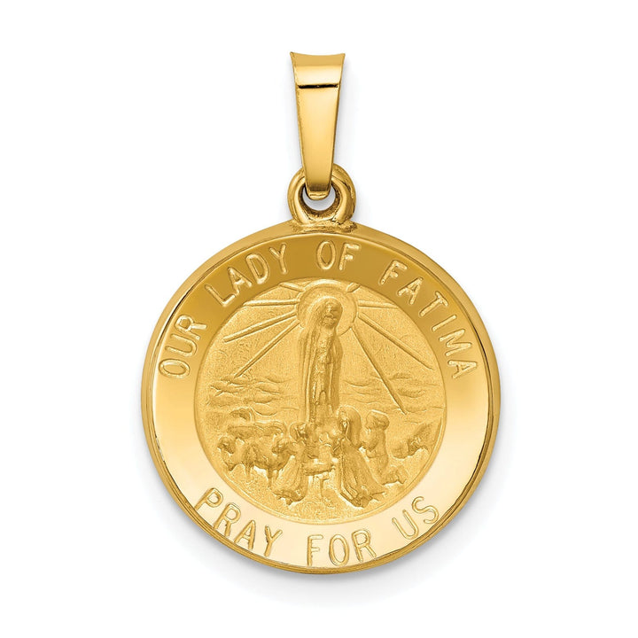 14k Yellow Gold Our Lady Fatima Medal