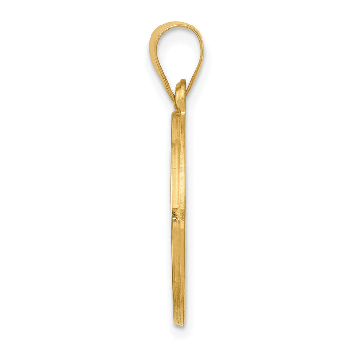 14k Yellow Gold Our Lady of Lourdes Medal Pendant