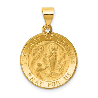 14k Yellow Gold Our Lady of Lourdes Medal at $ 183.71 only from Jewelryshopping.com