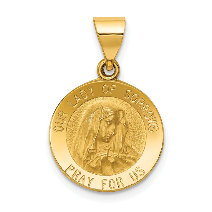 14k Yellow Gold Our Lady of Sorrows Medal