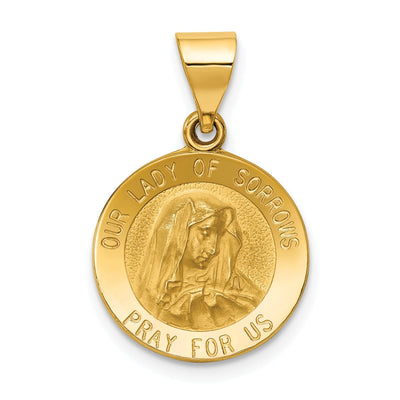 14k Yellow Gold Our Lady of Sorrows Medal at $ 125.51 only from Jewelryshopping.com