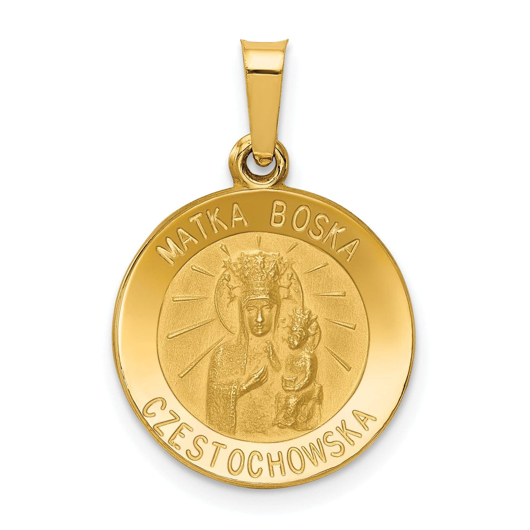 14k Yellow Gold Matka Boska Czestochowska Medal