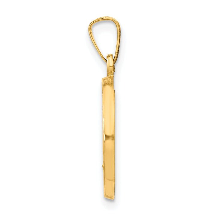 14k Yellow Gold Miraculous Medal Pendant