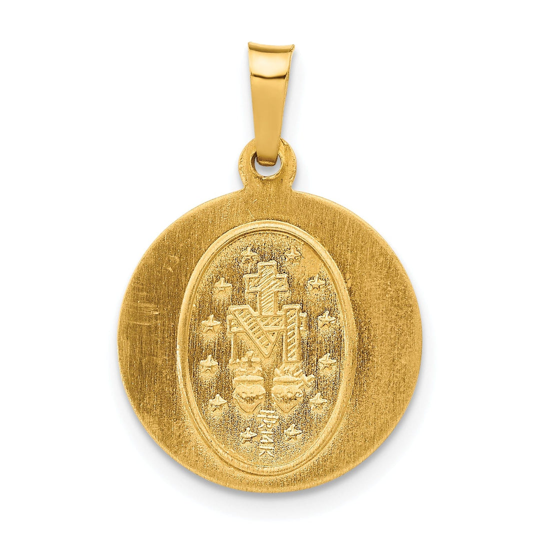 14k Yellow Gold Miraculous Medal Pendant